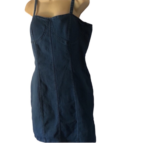 Derek Heart Dresses & Skirts - Women’s Y2k VTG spaghetti strap stretchy chambray denim dress